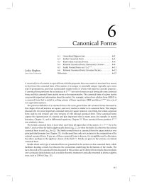 6 Chapter 6 Canonical Forms