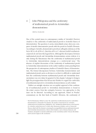 John Philoponus and the conformity of mathematical proofs to Aristotelian demonstrations Orna Harari