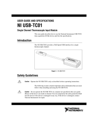 NI USB-TC01 User Guide and Specifications