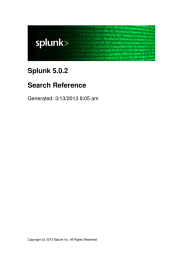 Splunk 5.0.2 Search Reference