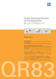 Quality Assurance Directive for Purchased Items 購入品の品質保証