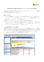 Backup Exec 11d Agent for Oracle でバックアップを行う