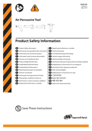 Product Safety Information, Air Percussive Tool