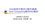 Grid技術の動向と動作実績 ‐Grid Computing検討WG報告-
