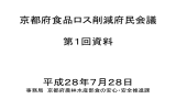 京都府食品ロス削減府民会議 第1回資料 平成28年7月28日