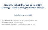 Jan Stubberud: Kognitiv rehabilitering og kognitiv trening