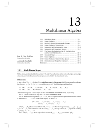 13 Chapter 13 Multilinear Algebra