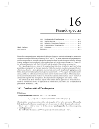 16 Chapter 16 Pseudospectra