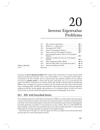 20 Chapter 20 Inverse Eigenvalue Problems