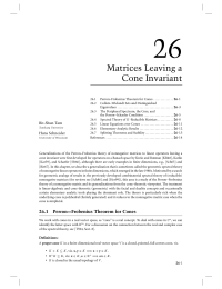 26 Chapter 26 Matrices Leaving a Cone Invariant