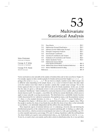 53 Chapter 53 Multivariate Statistical Analysis