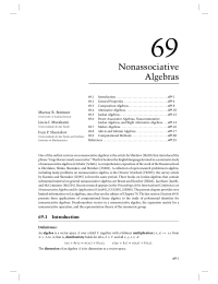 69 Chapter 69 Nonassociative Algebras