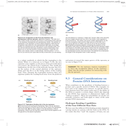 37 93 General Considerations on ProteinDNA Interactions