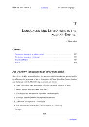 23 LANGUAGES AND LITERATURE IN THE KUSHAN EMPIRE