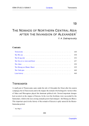 25 THE NOMADS OF NORTHERN CENTRAL ASIA AFTER THE INVANSION OF ALEXANDER