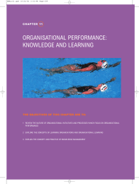 Organisational Performance Knowledge And Learning