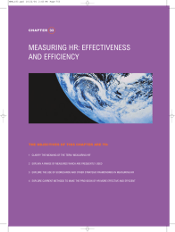 Measuring Hr Effectiveness and Efficiency