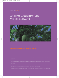 Contracts Contractors and Consultants