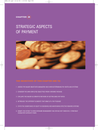 Strategic Aspects of Payment