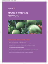 Strategic Aspects Of resourcing