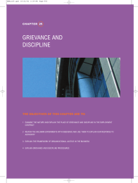 Grievance And discipline