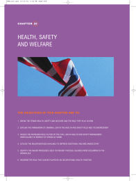 Health Safety and Welfare