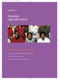 Planning Jobs And People