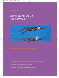 Strategic Aspects Of performance