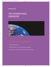 The International dimension