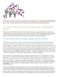 A Nucleic Acid Consists of Four Kinds of Bases Linked to a SugarPhosphate Backbone