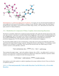 Metabolism Is Composed of Many Coupled Interconnecting Reactions