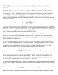 The MichaelisMenten Model Accounts for the Kinetic Properties of Many Enzymes