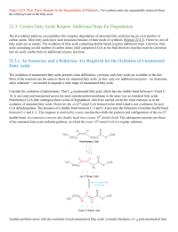 Certain Fatty Acids Require Additional Steps for Degradation