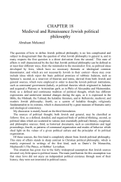 Medieval and Renaissance Jewish political philosophy