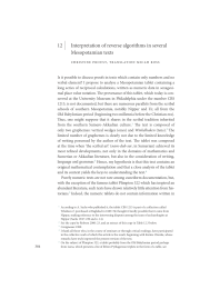 Interpretation of reverse algorithms in several Mesopotamian texts