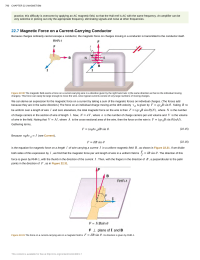 Magnetic Force on a CurrentCarrying Conductor