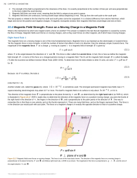 Magnetic Field Strength Force on a Moving Charge in a Magnetic Field