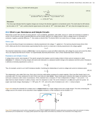 Ohms Law Resistance and Simple Circuits