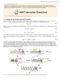 Energy and the Simple Harmonic Oscillator