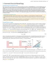 Conservative Forces and Potential Energy