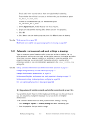 Automatic reinforcement and mesh settings in drawings