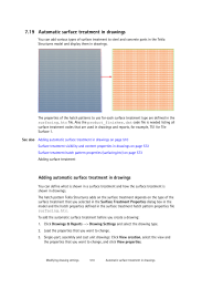 Automatic surface treatment in drawings