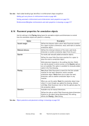 Placement properties for annotation objects