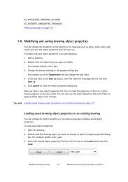 Modifying and saving drawing object properties