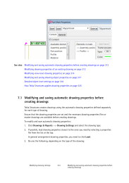 Modifying and saving automatic drawing properties before creating drawings