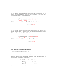 Solving Nonlinear Equations