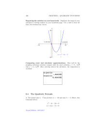 The Quadratic Formula