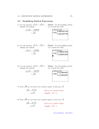 Simplifying Radical Expressions