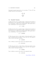 Scientific Notation