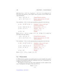 Polynomials